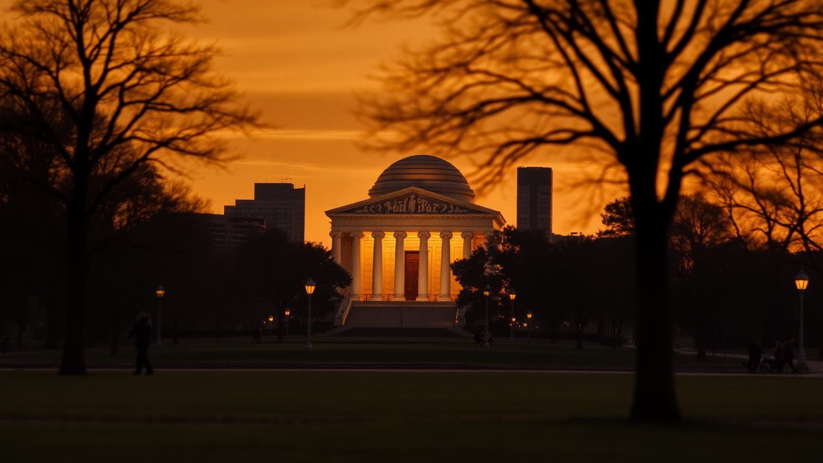 Centennial Park, Nashville at golden hour